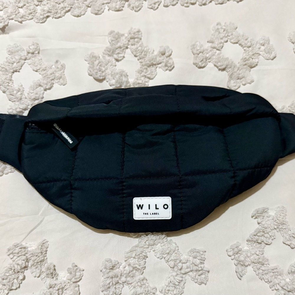 WILO The Label Black Quilted Crossbody Belt Bag